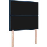  LED glava kreveta S LED lampica Plava 90 cm Poliester - Plava 90 cm Visoki uzglavlje | shoptok.hr