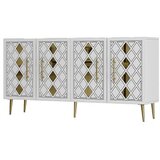 Hanah home komoda dome KB150 white gold
