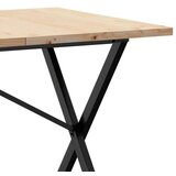  Blagovaonski stol X-oblika 160x80x75 5 cm od borovine i željeza | shoptok.hr