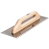 Beorol gleterica inox 480x130mm nazubljena 10x10mm drvena drška