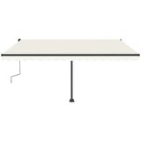  Ročno zložljiva tenda z LED lučkami 450x300 cm krem, (20729027) | Shoptok.si
