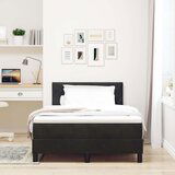 vidaXL Box Spring Postelja z Blazino Črna 120x200 cm Žamet Cene
