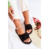 EVENTO PE1 Classic Suede Slippers With A Bow Black Hayle | Eponuda.ba