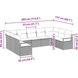  Set sofe s jastukom 9 pcs Siva poliratan | Eponuda.com