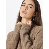 Pieces Pletena obleka 'Ellen' pikčasto rjava | Shoptok.si