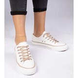 Gemre White and brown classic women's sneakers Ellana | shoptok.hr