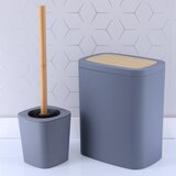 Tendance kanta za smeće 5 l ABS/guma + PVC bambu efekt, siva | shoptok.hr