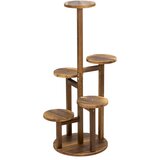 springos Lesena stojala za cvetlice, 87 cm visoka, s 6 policami, rjava., (5000218157) | Shoptok.si