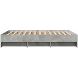 vidaXL Posteljni okvir betonsko siv 120x190 cm inženirski les | Shoptok.si