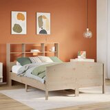 vidaXL Krevet s regalom za knjige bez madraca 120x200 cm od borovine | shoptok.hr