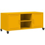 Maison Chic TV omarica - TV stojalo - Televizijska omarica gorčično rumena 100,5x39x43,5 cm jeklo, (21700285) Cene