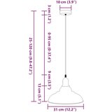 VISILICA podesiva po visini E27 sjaj tamnoplava Ø 31 cm metal | shoptok.hr