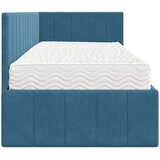 vidaXL kutni okvir kreveta s madracem plava 80 x 200 cm baršun | shoptok.hr