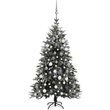  Umjetno božićno drvce LED s kuglicama i snijegom 120 cm PVC/PE