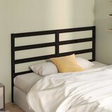  Uzglavlje za krevet crno 126 x 4 x 100 cm od masivne borovine | shoptok.hr