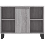 Kupaonski ormarić siva boja hrasta 80 x 33 x 60 cm drveni | Shoptok.si