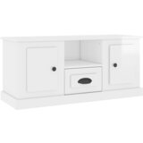 Maison Chic TV omarica - TV stojalo - Televizijska omarica visok sijaj bela 100x35,5x45 cm inženirski les, (21702004) | Shoptok.si