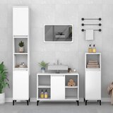 vidaXL Omarica za umivalnik bela 80x33x60 cm inženirski les Cene