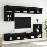 TV ormarići s LED svjetlima 2 kom crni 80x30x30 cm | Shoptok.si