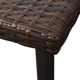 vidaXL ležalnik z blazino in mizico poli ratan rjav | Shoptok.si