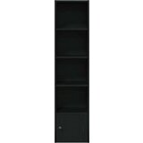 Regal za knjige crni hrasta 31x24x127 cm od konstruiranog drva | shoptok.hr