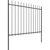  Vrtna ograda s vrhom koplja Čelik 892,5 x 150 cm Crna | shoptok.hr