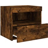  Noćni ormarići s LED svjetlima 2kom dimljeni hrast 50x40x45 cm | shoptok.hr