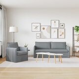  Set sofe 2 pcs Svjetlosiva 196 x 82 x 85 cm Tkanina | Eponuda.com