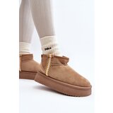 Boto Snow boots on platform with light brown pattern Udra | Shoptok.si