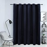  Zavjesa za zamračivanje s prstenima baršunasta crna 290x245 cm | shoptok.hr