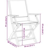  3-dijelni bistro set od tkanine i masivnog drva smeđesivi | shoptok.hr