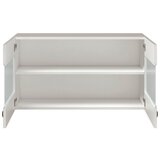 XXXL Kuhinjska Zgornja Omarica Alba, Bela, Steklo, Š. 100 Cm | Shoptok.si