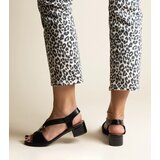 Gemre Black slip-on block heel sandals Jorga | ePonuda.com