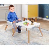  Dječji stolac 4 u 1, stolac za hranjenje, blagovaonski stol, dječji stol, dječja sjedala, dječji stolac za hranjenje, podesiv po visini, dječji stol, sivi | shoptok.hr