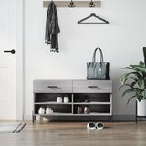  Klupa za cipele siva boja hrasta 102x35x55 cm konstruirano drvo | shoptok.hr