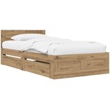  Krevetna konstrukcija 2 kom. Hrast artisan Konstruirano drvo | Eponuda.com