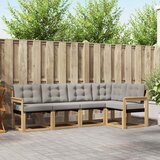  Set vanjskih sofa 5 kom. Bijela i svjetlosiva Smeđa 247 x 128,5 x 73 cm | shoptok.hr