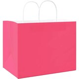  Papirnate vrećice 250 kom s ručkama ružičaste 32x22x24 cm | shoptok.hr
