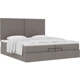  Otomanski okvir kreveta s madracima smeđesivi 200x200cm tkanine | shoptok.hr