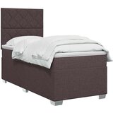  Boxspring krevet s madracem Tamno smeđa 90 x 190 cm Tkanina | shoptok.hr