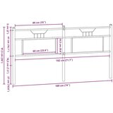  Posteljno vzglavje rjavi hrast 180 cm inženirski les in jeklo, (21829393) | Shoptok.si
