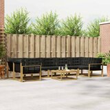  Set vanjskih sofa 8 kom. Bijela i crna Smeđa 79 x 79 x 37 cm | Shoptok.si