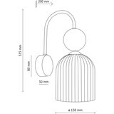  Zidna lampa SOPHIA 1xE14/10W/230V crna/zelena/zadimljeno bež | Eponuda.com