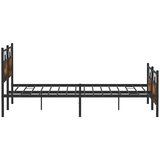  Metalni okvir kreveta bez madraca boja hrasta 160x200 cm | shoptok.hr