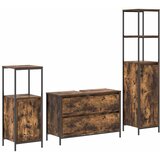  Set namještaja za kupaonicu s ladicama 3 pcs Dimljeni hrast | shoptok.hr