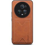 INORCO DENIOR za Honor Magic5 PU usnje+TPU telefonska torbica, držalo za kartice, zaščitni pokrov na stojalu, (22035136) Cene
