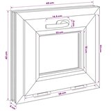  Unutarnja boja prozora u podrumu bijela RISOR 45 x 40 cm - Bijela 45 x 40 cm s trostrukim staklenjem | shoptok.hr