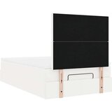 vidaXL Otomanski posteljni okvir z vzmetnico bel 120x200 cm um. usnje | Shoptok.si