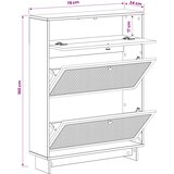  Ormar za cipele EDE 78 x 24 x 103 cm Konstruirano drvo Crna | shoptok.hr