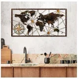 dekorativni metalni zidni dodatak world map large